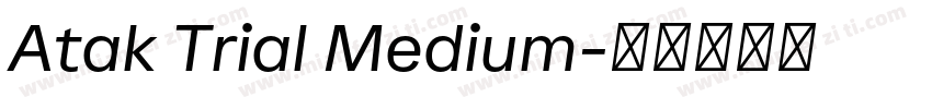 Atak Trial Medium字体转换